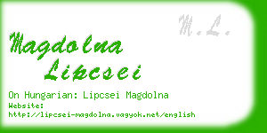 magdolna lipcsei business card
